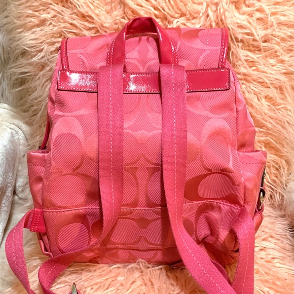Coach pink nylon backpack - Picture 2 of 3